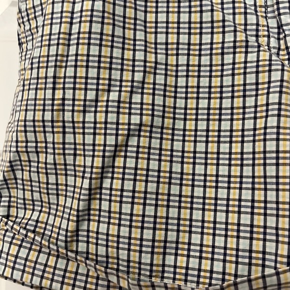 Tommy Hilfiger cuffed plaid shorts SZ 12 blue white yellow preppy summer spring - Picture 3 of 11